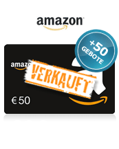 Amazon Gutschein 50 EUR + 50 Bids