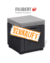 Allibert Garten Hocker Cube mit Kissen