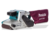 Für sauberen Abtrag bei großen Flächen. Makita 9404J Bandschleifer im Makpac