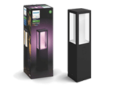 Edle Beleuchtung für Auffahrt und Garten. Philips Hue Ambiance LED Sockelleuchte