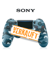 PS 4 DualShock 4 Controller Camo blau