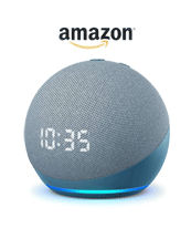 Amazon Echo Dot 4 mit Uhr blau 