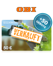 Obi Gutschein 50 EUR + 50 Bids