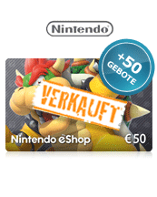 Nintendo eShop Gutschein 50 EUR + 50 Bids