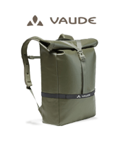 Vielseitiger, urbaner Tagesrucksack mit Rolltop. VAUDE Mineo 23 Rollup Backpack khaki