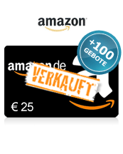 Amazon Gutschein 25 EUR + 100 Bids