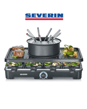 Praktische 2-in-1 Kombination aus Raclette und Fondue. Severin RG 2347 Raclette-Fondue