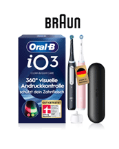 Doppelte Power für ein strahlendes Lächeln. Oral-B iO Series 3N Duo Schwarz/Pink