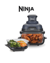 Kleine Größe, große Knusper-Power. Ninja CRISPi 4-in-1 Glas-Heißluftfritteuse