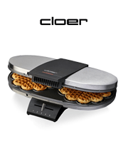 Doppelter Waffelgenuss in einem Durchgang. Cloer 1329 Doppel-Waffelautomat
